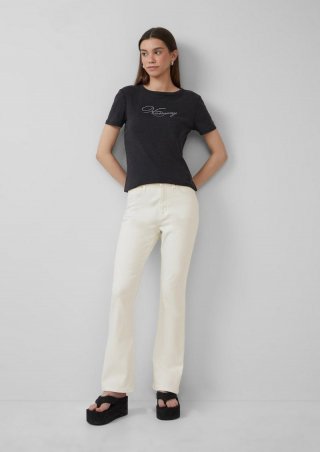 s.Oliver Jeans Reena / Slim Fit / High Rise/ Flared Leg - creme