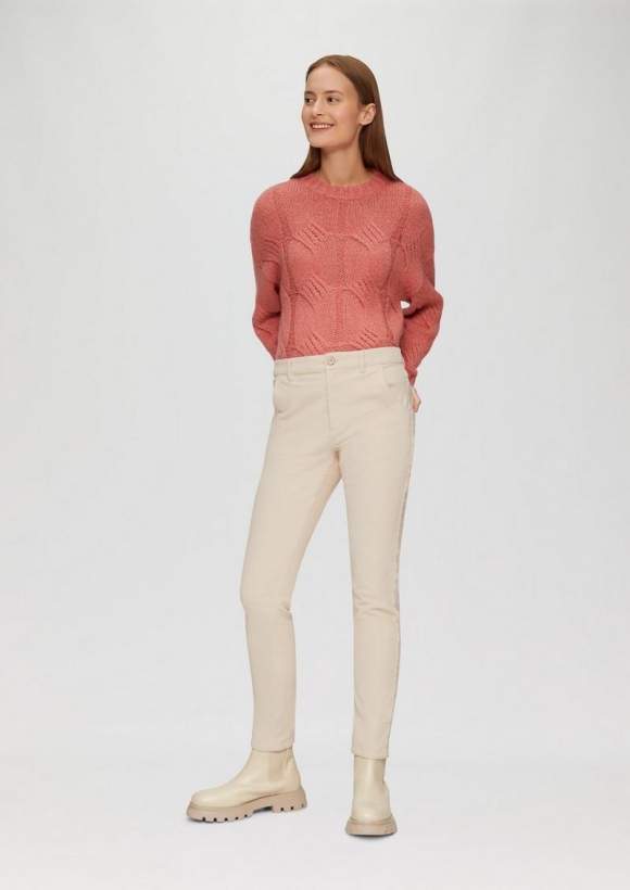 s.Oliver Cordhose im Slim Fit - beige