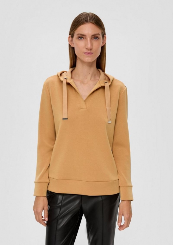 s.Oliver Sweatshirt aus Interlockjersey - senf