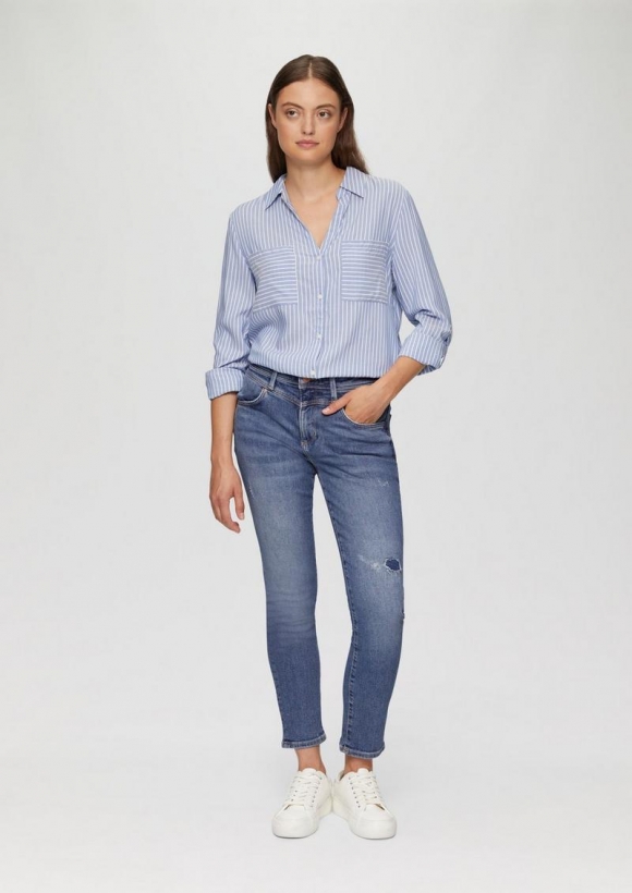 s.Oliver Ankle-Jeans Betsy / Slim Fit / Mid Rise / Slim Leg - blau