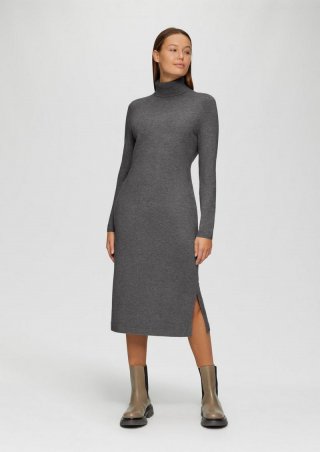 s.Oliver Strickkleid im Viskosemix - graphit
