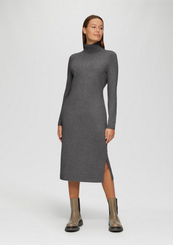 s.Oliver Strickkleid im Viskosemix - graphit