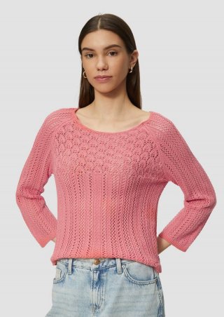 s.Oliver Pullover in Häkeloptik - koralle
