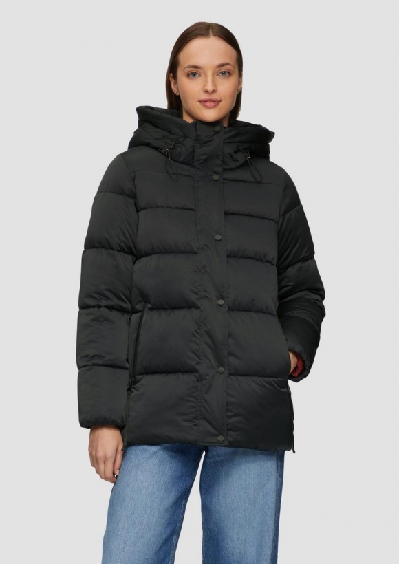 s.Oliver Pufferjacke in Satin-Optik - navy