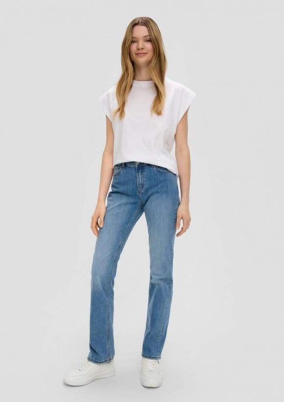 s.Oliver Jeans Catie / Mid Rise / Straight Leg - blau