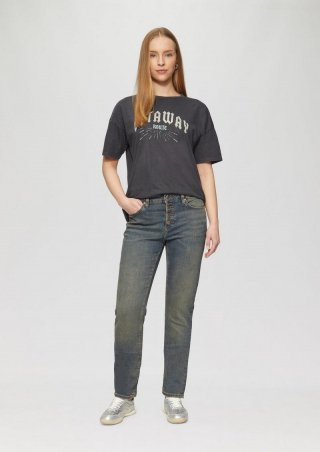 s.Oliver Jeans Catie / Slim Fit / Mid Rise / Slim Leg / Knopfleiste - blau