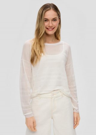 s.Oliver Pullover mit Musterstruktur - ecru
