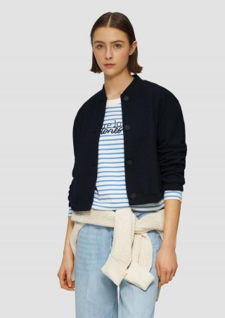 s.Oliver Strukturierter Blouson im Relaxed Fit - navy