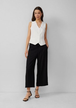 s.Oliver Culotte aus Leinenmix - schwarz
