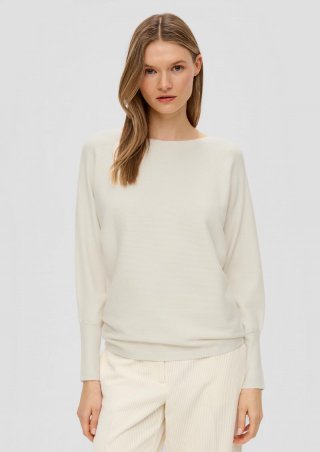 s.Oliver Strickpullover mit Musterstruktur - creme