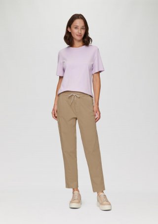s.Oliver Relaxed: Jogg Pants aus Baumwollstretch - hellbraun