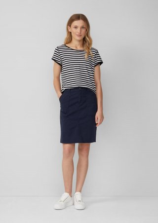 s.Oliver Kurzer Rock mit aufgesetzten Taschen - navy