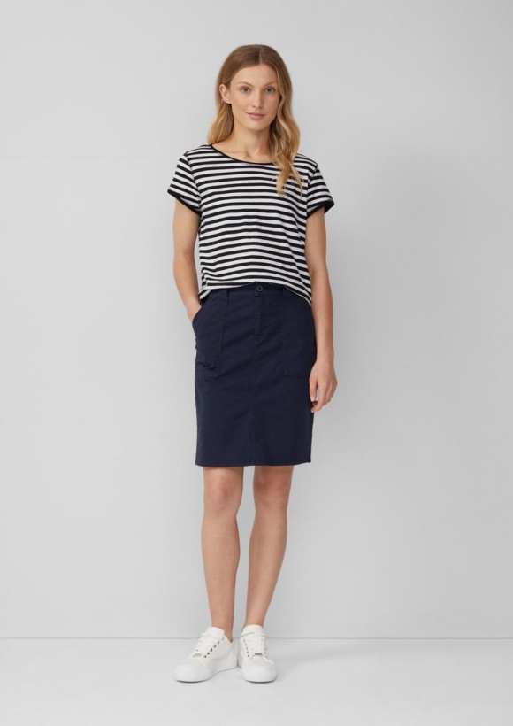 s.Oliver Kurzer Rock mit aufgesetzten Taschen - navy