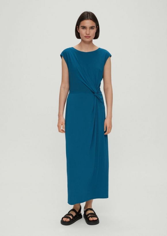 s.Oliver Kleid aus schimmerndem Viskosestretch - petrol
