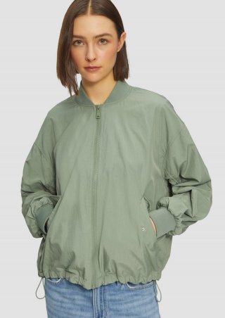 s.Oliver Leichter Nylon-Blouson im Relaxed Fit - dunkles salbeigrün