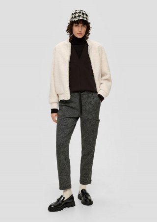 s.Oliver Relaxed: Jogpants aus Viskosemix - schwarz