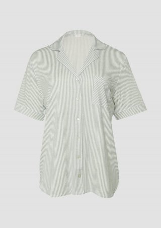 s.Oliver Pyjama-Shirt mit kurzen Ärmeln - salbeigrün