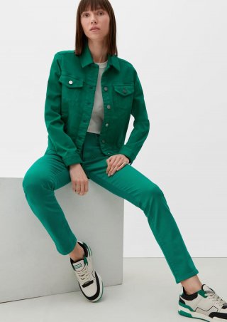 s.Oliver Jeans Betsy / Slim Fit / Mid Rise / Slim Leg - smaragd