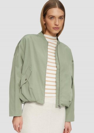 s.Oliver Blouson mit Raffungsdetails im Relaxed Fit - salbeigrün