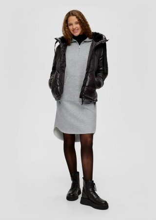 s.Oliver Kleid aus Frottee - grau meliert