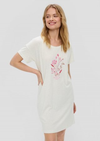 s.Oliver Nachthemd mit Frontprint - creme