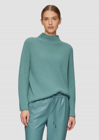 s.Oliver Turtleneck-Pullover aus Wollmischung - petrol