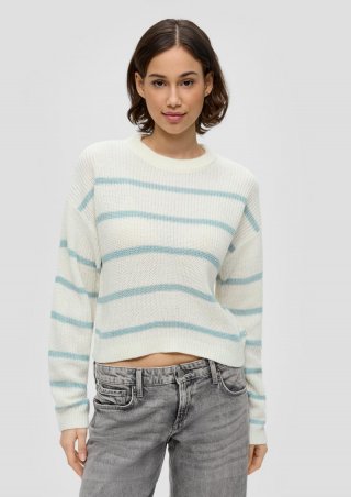 s.Oliver Leichter Sommerstrickpullover im Relaxed Fit - helles türkis