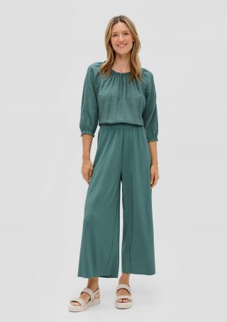 s.Oliver Regular: Plissierte Culottes aus Jersey - petrol