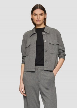 s.Oliver Melierte Jacke aus Interlockjersey - graphit