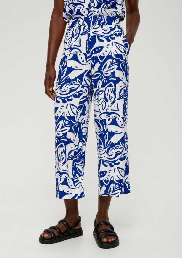 s.Oliver Relaxed: Hose aus Viskose - royalblau