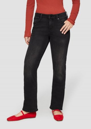 s.Oliver Jeans Catie / Slim Fit / Mid Rise / Straight Leg - grau meliert