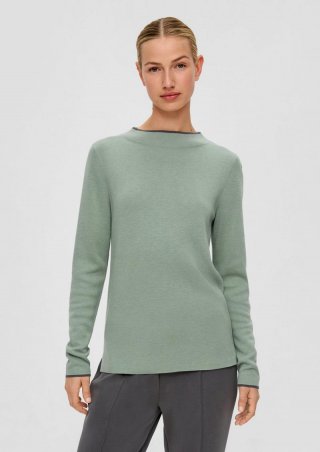 s.Oliver Pullover aus Viskosemix - dunkles salbeigrün