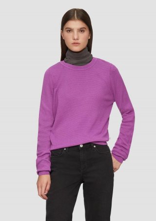 s.Oliver Pullover aus Viskosemix mit Struktur - lila