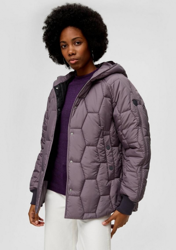 s.Oliver Steppjacke mit Druckknopfverschluss - grau