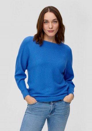s.Oliver Strickpullover aus Viskosemix - royalblau