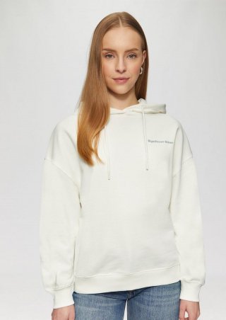 s.Oliver Oversized Hoodie mit Rückenprint - ecru