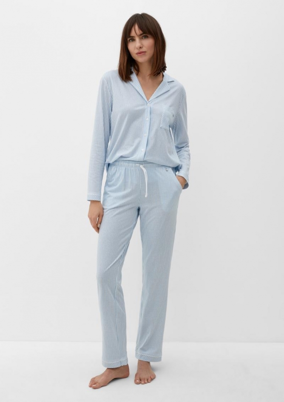s.Oliver Lange Pyjamahose - hellblau