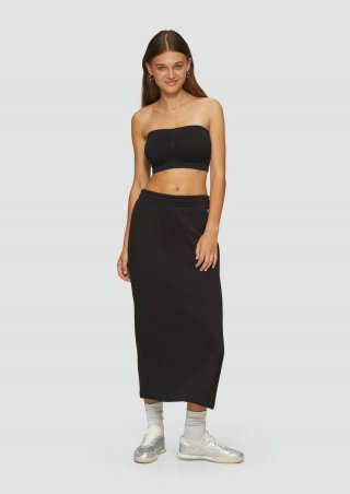 s.Oliver Sportlicher Sweatrock mit seitlichem Schlitz - schwarz