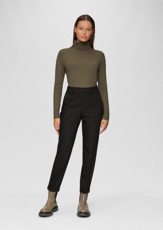 s.Oliver Schmal geschnittene Cigarette Pants - schwarz