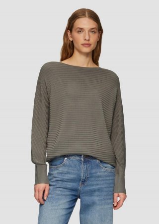 s.Oliver Weicher Strickpullover aus Viskosemix mit Fledermausärmeln - karamell