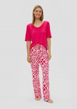 s.Oliver Pyjama-Set mit langer Hose - pink