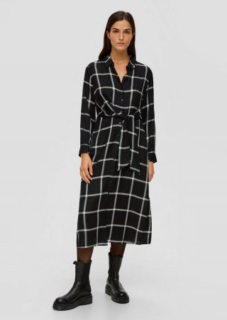 s.Oliver Kleid aus Viskosemix - schwarz
