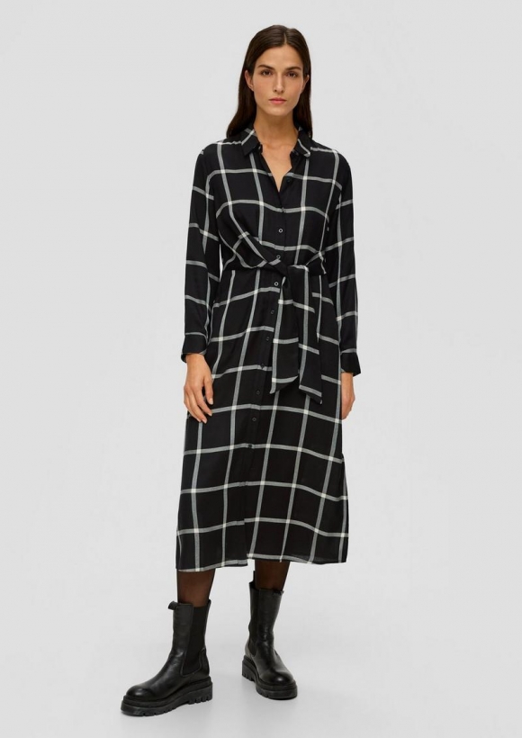 s.Oliver Kleid aus Viskosemix - schwarz