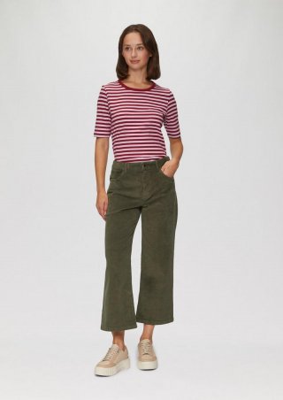 s.Oliver Elastische Culotte aus Cord - olivgrün
