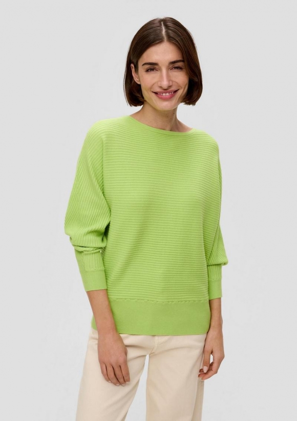 s.Oliver Strickpullover aus Viskosemix - limettengrün