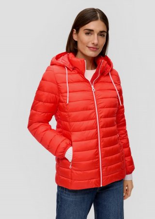 s.Oliver Leichte Steppjacke mit abnehmbarer Kapuze - dunkelorange