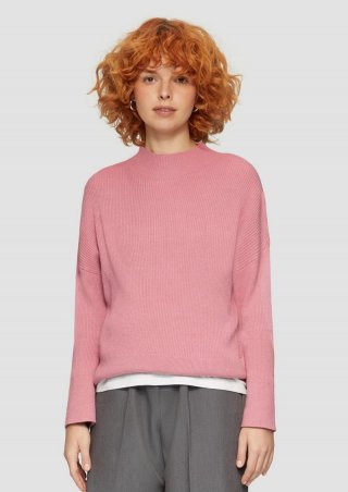 s.Oliver Rippstrickpulover mit weiten Ärmeln - rosa
