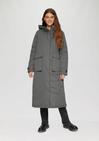 s.Oliver Gefütterter Outdoor-Mantel mit Kapuze - anthrazit