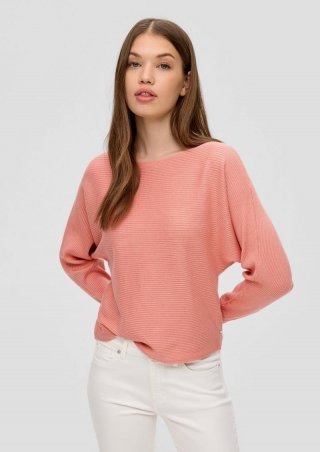s.Oliver Rippstrickpulli mit Fledermausarm - koralle