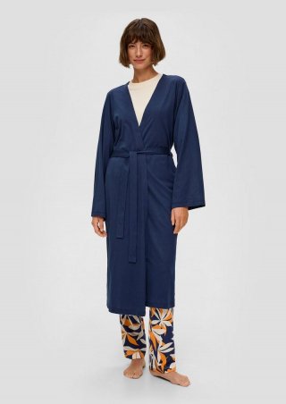 s.Oliver Morgenmantel aus Modalmix - tiefblau